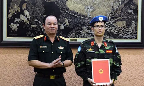Thêm 1 sĩ quan Việt Nam gia nhập lực lượng giữ hòa bình thế giới