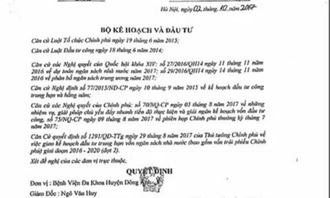 Đề nghị điều tra vụ giả mạo chữ ký của Bộ trưởng Bộ Kế hoạch và Đầu tư