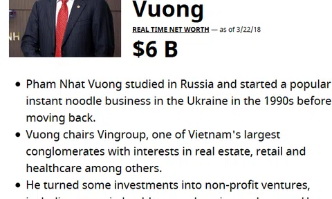 Sau quyết định của ông Donald Trump, tài sản tỷ phú Phạm Nhật Vượng cán mốc 6 tỷ USD