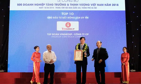 Vingroup 3 năm liên tục là chủ đầu tư bất động sản uy tín nhất Việt Nam