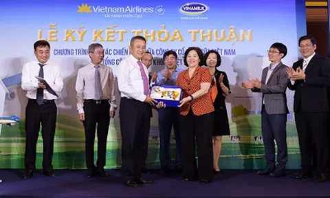 Vietnam Airlines và Vinamilk hợp tác chiến lược cùng phát triển thương hiệu vươn tầm quốc tế