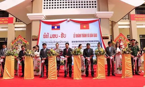 Khánh thành trường học - quà tặng của Tổng Bí thư, Chủ tịch nước Nguyễn Phú Trọng cho tỉnh Bolikhamsay, Lào