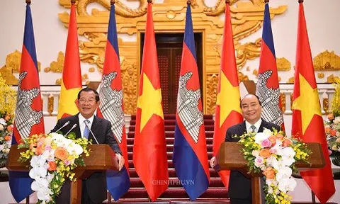 Thủ tướng Việt Nam, Campuchia họp báo chung: Bác bỏ thông tin xuyên tạc, phá hoại