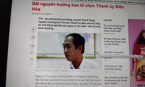 Truy tố nguyên trưởng ban tổ chức Thành ủy Biên Hòa vì ăn chặn tiền thi đua