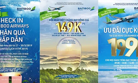 Bamboo Airways bán hàng ngàn vé máy bay siêu khuyến mãi tại Hội chợ Du lịch VITM 2019