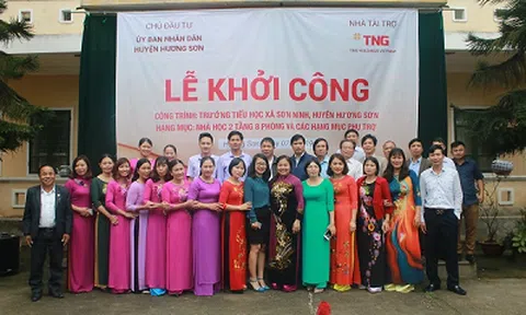 TNG Holdings VietNam tài trợ 7,5 tỉ đồng xây trường học tại Hà Tĩnh