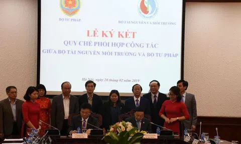 Bộ Tư pháp - Bộ tài nguyên và môi trường: Hiệu quả từ việc ký kết Quy chế phối hợp trong lĩnh vực THADS