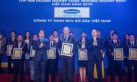 Công ty bò sữa Việt Nam thuộc Vinamilk lọt tốp tăng trưởng nhanh nhất Việt Nam