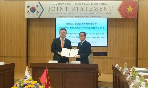 Hội Luật gia Việt Nam và Hội Luật sư Seoul, Hàn Quốc ký kết tuyên bố chung