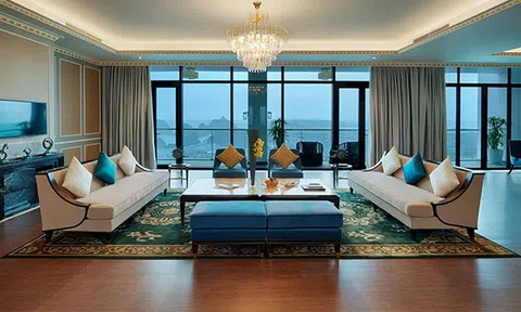 Cận cảnh phòng Tổng thống rộng 1.000 m2 tại khu quần thể có tầm nhìn đẹp nhất Hạ Long