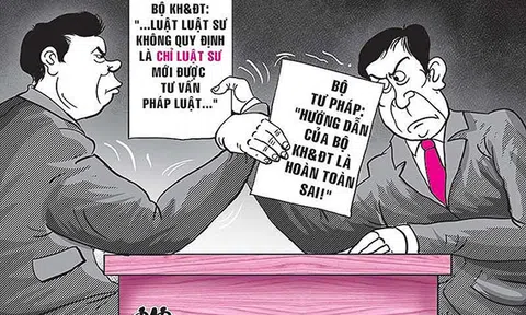 2 bộ lại tranh cãi quyền hành nghề dịch vụ pháp lý