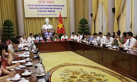 Công bố Lệnh của Chủ tịch nước về 7 luật vừa được Quốc hội thông qua