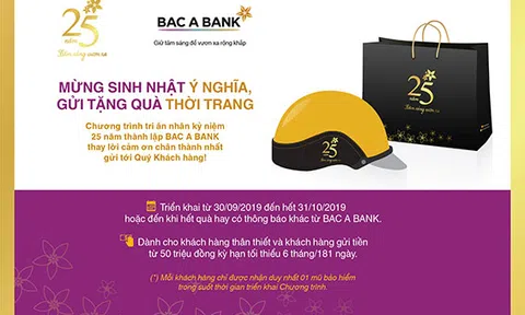 Cùng Bắc Á Bank mừng sinh nhật ý nghĩa, gửi tặng quà thời trang
