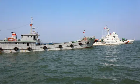 Cảnh sát biển tạm giữ một tàu vận chuyển 200.000 lít dầu DO trái phép