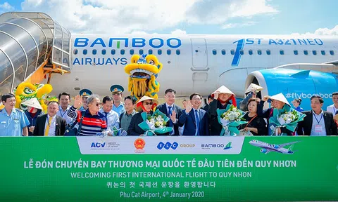 Bamboo Airways đón chuyến bay Cheongju (Hàn Quốc) – Quy Nhơn đầu tiên