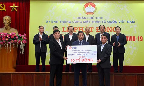 MB ủng hộ 10 tỷ đồng góp sức đẩy lùi đại dịch Covid-19