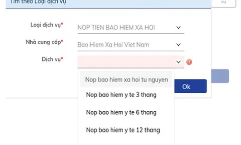 Bảo hiểm xã hội Việt Nam:  Phối hợp với Ngân hàng BIDV thực hiện dịch vụ gia hạn thẻ BHYT và nộp tiền BHXH, BHYT, BHTN trực tuyến