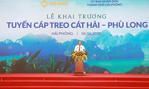Sun Group khai trương cáp treo dài gần 4km tại Cát Hải- Hải Phòng