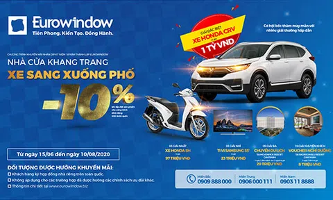 Mua sản phẩm Eurowindow - Cơ hội trúng xe ô tô trị giá 1 tỷ đồng