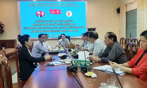 Hội nghị Thường vụ Đảng ủy họp với các tổ chức chính trị - xã hội trong trường triển khai các hoạt động năm học 2020 - 2021
