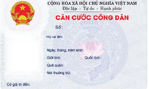 Thủ tục cấp, đổi, cấp lại thẻ căn cước công dân gắn chíp