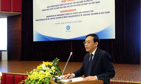 Ban Nội chính Trung ương: Hội thảo "Định hướng hoàn thiện các bộ quy tắc đạo đức và ứng xử trong hoạt động tư pháp"