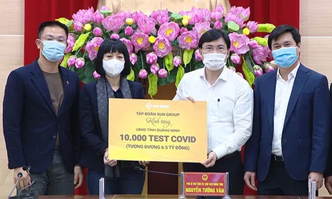 Sun Group trao tặng bộ test xét nghiệm Covid-19 trị giá 6,5 tỷ đồng cho Quảng Ninh