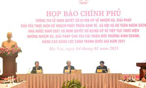 Họp báo thông tin về Nghị quyết 01, 02 của Chính phủ