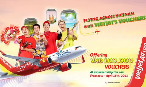 Có hẹn với bầu trời, nhận voucher bay muôn nơi cùng Vietjet