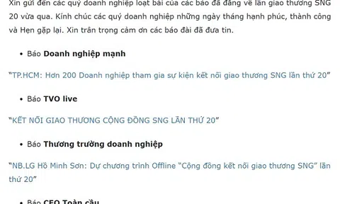SNG Group sử dụng trái phép logo, hình ảnh của Tạp chí Doanh nghiệp & Hội nhập