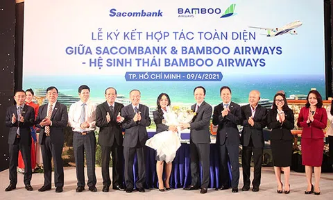 Chung tầm nhìn tiên phong chuyển đổi số, Bamboo Airways và Sacombank hợp tác toàn diện