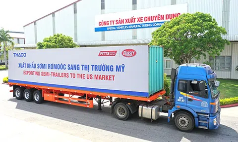 THACO đẩy mạnh xuất khẩu sơmi rơmoóc sang thị trường Mỹ