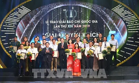 Lễ trao Giải Báo chí Quốc gia XV diễn ra dịp Đại hội XI Hội Nhà báo Việt Nam