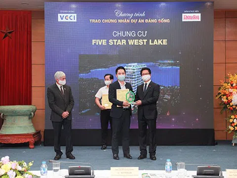 Nối tiếp thành công, Five Star West Lake được vinh danh tại “Dự án đáng sống 2021”