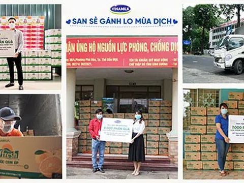 San sẻ khó khăn mùa dịch, Vinamilk tặng 45.000 phần quà cho người dân gặp khó khăn tại TP.HCM, Bình Dương, Đồng Nai