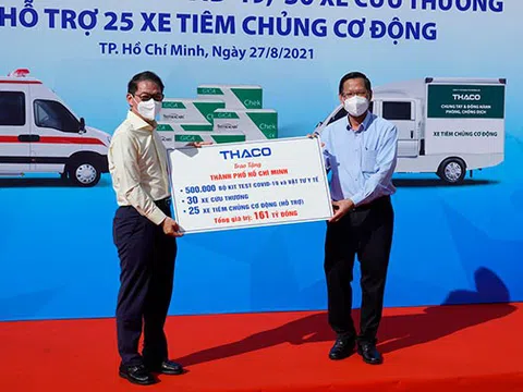 Chương trình “Chung tay phòng chống dịch” của THACO đã chi hơn 800 tỷ đồng cho các hoạt động phòng chống dịch Covid-19 trong cả nước