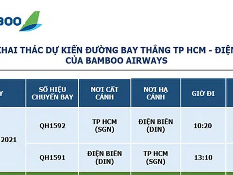 Bamboo Airways mở bán vé bay thẳng TP HCM – Điện Biên, giá từ 159.000 đồng