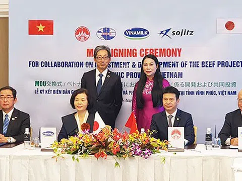 Vinamilk và Vilico ký kết biên bản ghi nhớ với tập đoàn SOJITZ Nhật Bản về dự án chăn nuôi và kinh doanh thịt bò tại Việt Nam có tổng mức đầu tư xấy xỉ 500 triệu USD