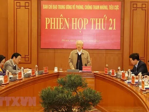 Tổng Bí thư Nguyễn Phú Trọng: Đẩy mạnh xây dựng, hoàn thiện thể chế để 'không thể tham nhũng'