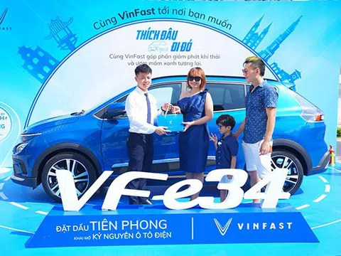 Đến Vincom chơi, được VinFast VF e34 đưa về nhà miễn phí
