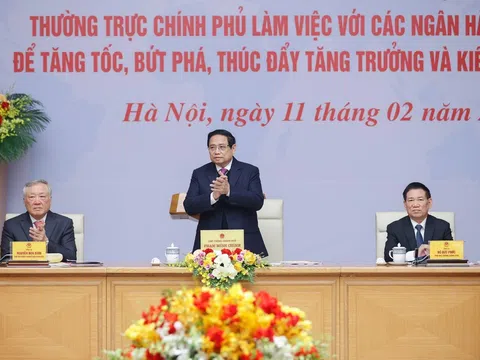 Thủ tướng đề nghị các ngân hàng thương mại hiến kế để tăng tốc, bứt phá, thúc đẩy động lực tăng trưởng