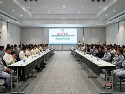 Thaco Chu Lai tổ chức lễ xuất quân đợt 1 cho 120 CBNV sang làm việc tại Lào và Campuchia