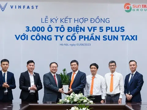 Sun Taxi mua 3.000 xe điện VinFast VF 5 Plus, thúc đẩy mạnh mẽ cuộc cách mạng giao thông xanh tại Việt Nam