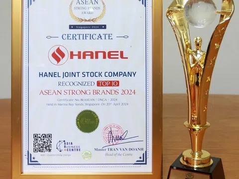 Hanel và Tổng Giám đốc Hanel được vinh danh tại Lễ trao giải Thương hiệu mạnh ASEAN 2024