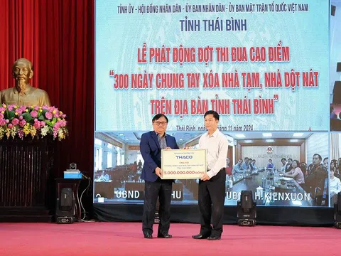 Lãnh đạo THADICO tham dự Lễ phát động đợt thi đua cao điểm “300 ngày chung tay xóa nhà tạm, nhà dột nát tại tỉnh Thái Bình”