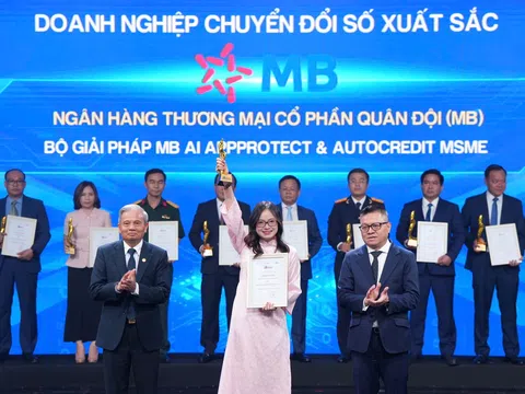 MB nhận giải thưởng Chuyển đổi số Việt Nam 2025 với bộ giải pháp công nghệ tiên phong