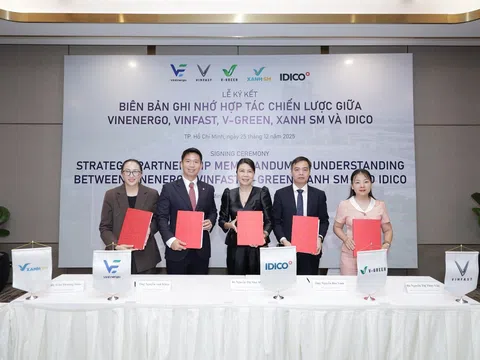 VinEnergo, VinFast, V-Green và Xanh SM hợp tác với IDICO “xanh hoá” các khu công nghiệp