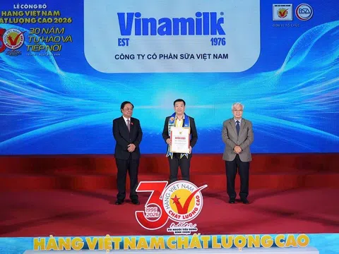 Vinamilk 30 năm liên tiếp được vinh danh hàng Việt Nam chất lượng cao