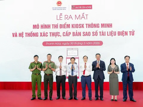 Agribank đồng hành cùng tỉnh Thanh Hoá triển khai mô hình Kiosk hành chính công thông minh - Thúc đẩy chuyển đổi số và nâng cao chất lượng phục vụ người dân