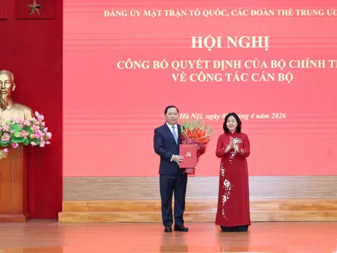 Đồng chí Nguyễn Phi Long giữ chức Phó Bí thư Thường trực Đảng ủy MTTQ, các đoàn thể Trung ương